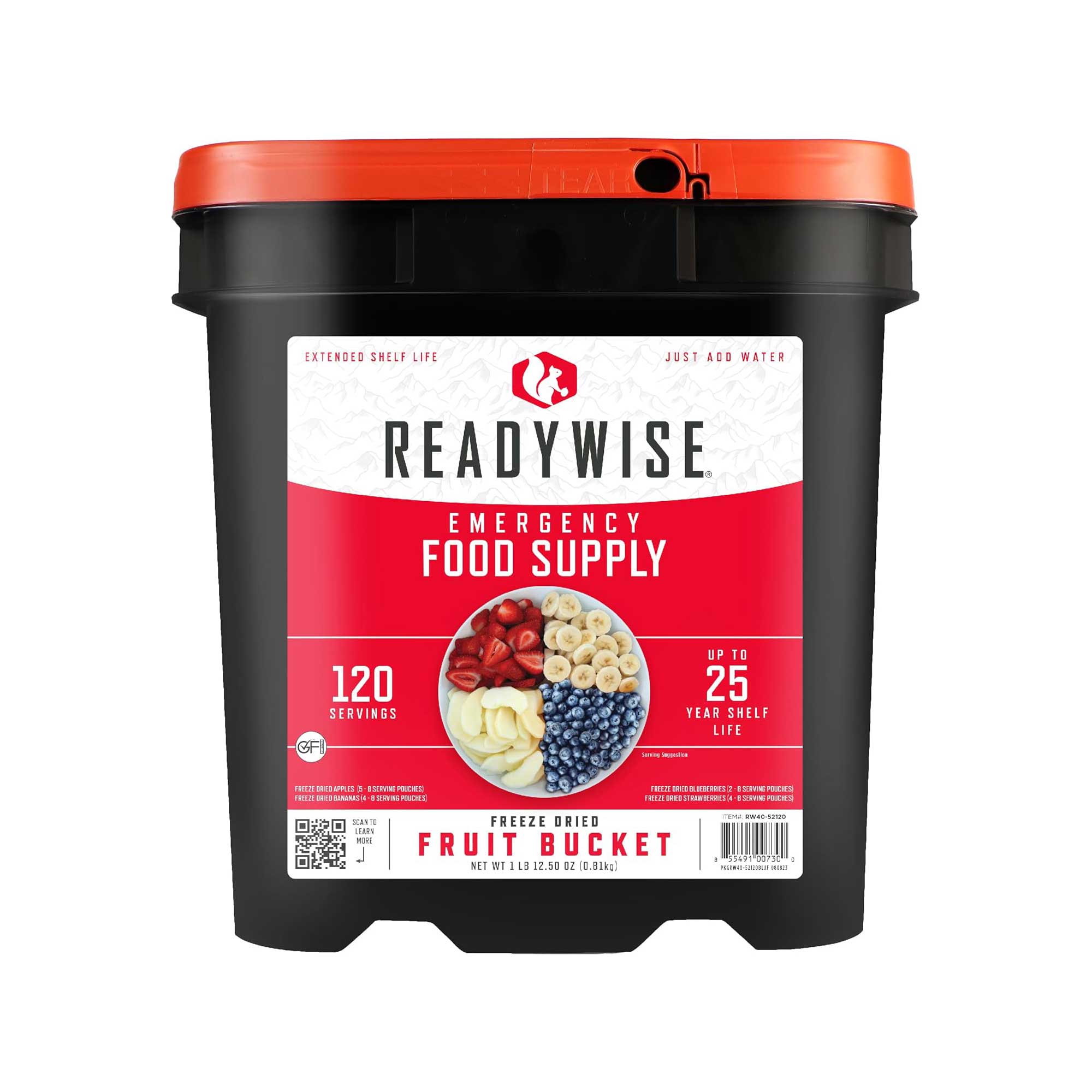 ReadyWise 120 Serving Freeze-Dried Fruit Bucket